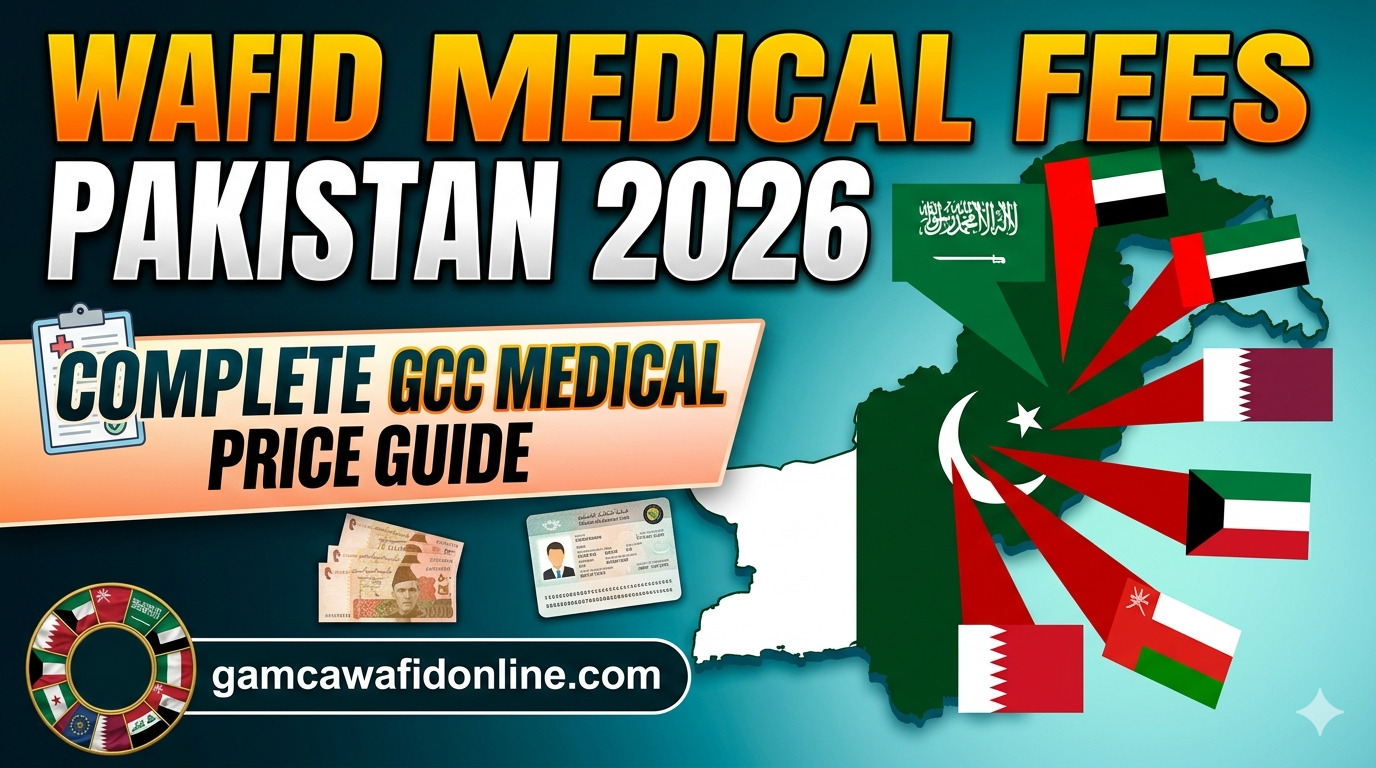 WAFID GAMCA medical fees in Pakistan for Saudi Arabia and GCC countries
