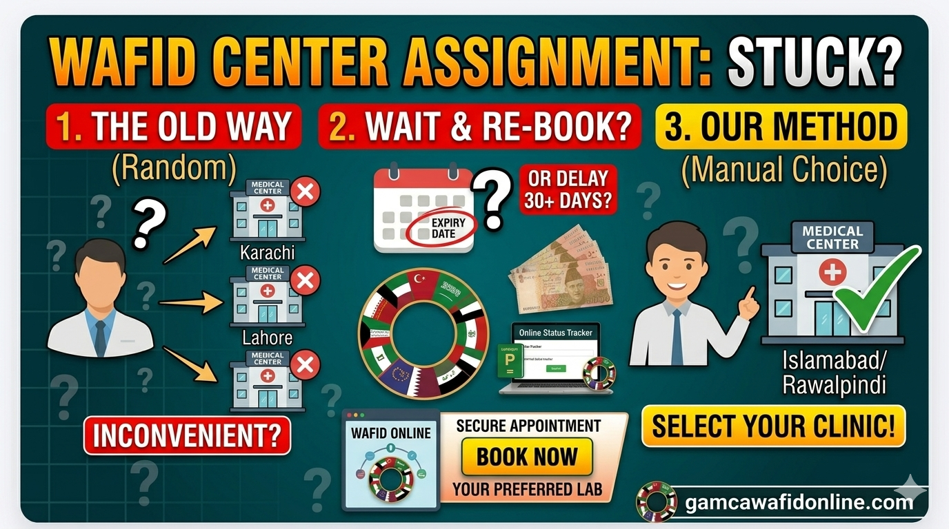 Can I Change My Assigned WAFID Medical Center After Booking?
