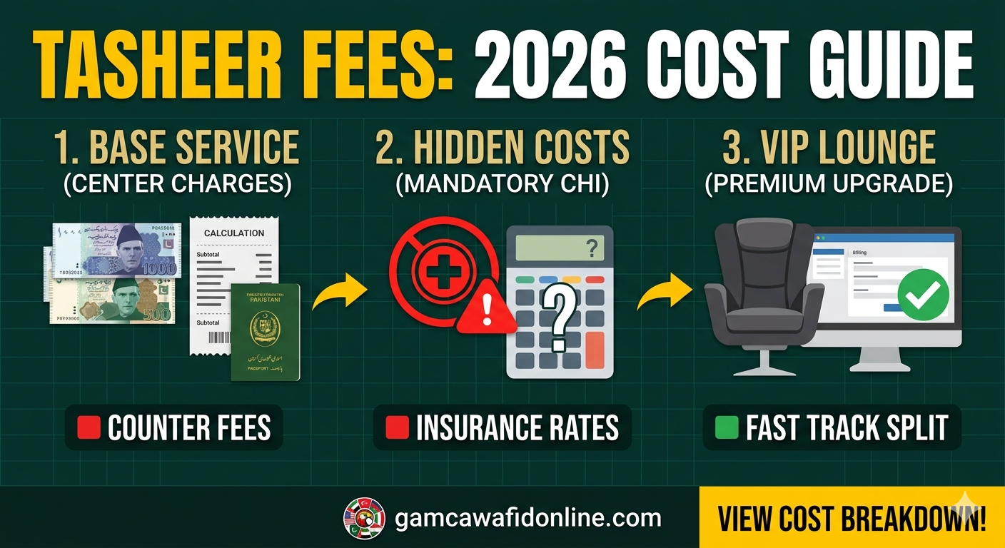 Tasheer Saudi Visa Fees in Pakistan 2026: Hidden Costs & Lounge Upgrades